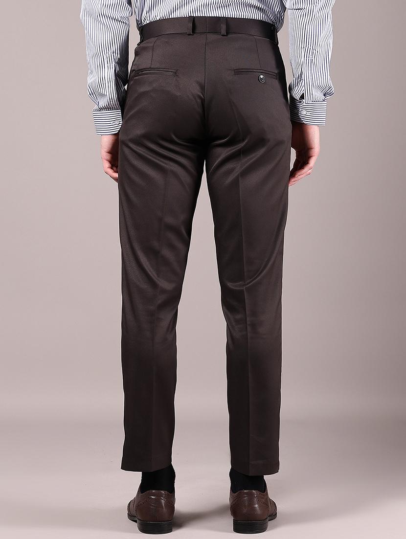 men solid regular fit flat front formal trouser - 21795001 - Standard Image - 3