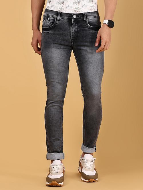 men solid mid rise skinny fit jean - 21795018 -  Standard Image - 0