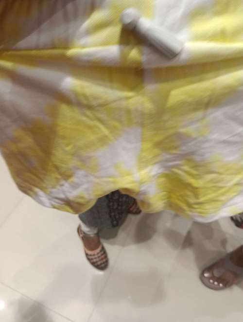 light yellow loop knit shorts and threefourth - 21795093 -  Standard Image - 0