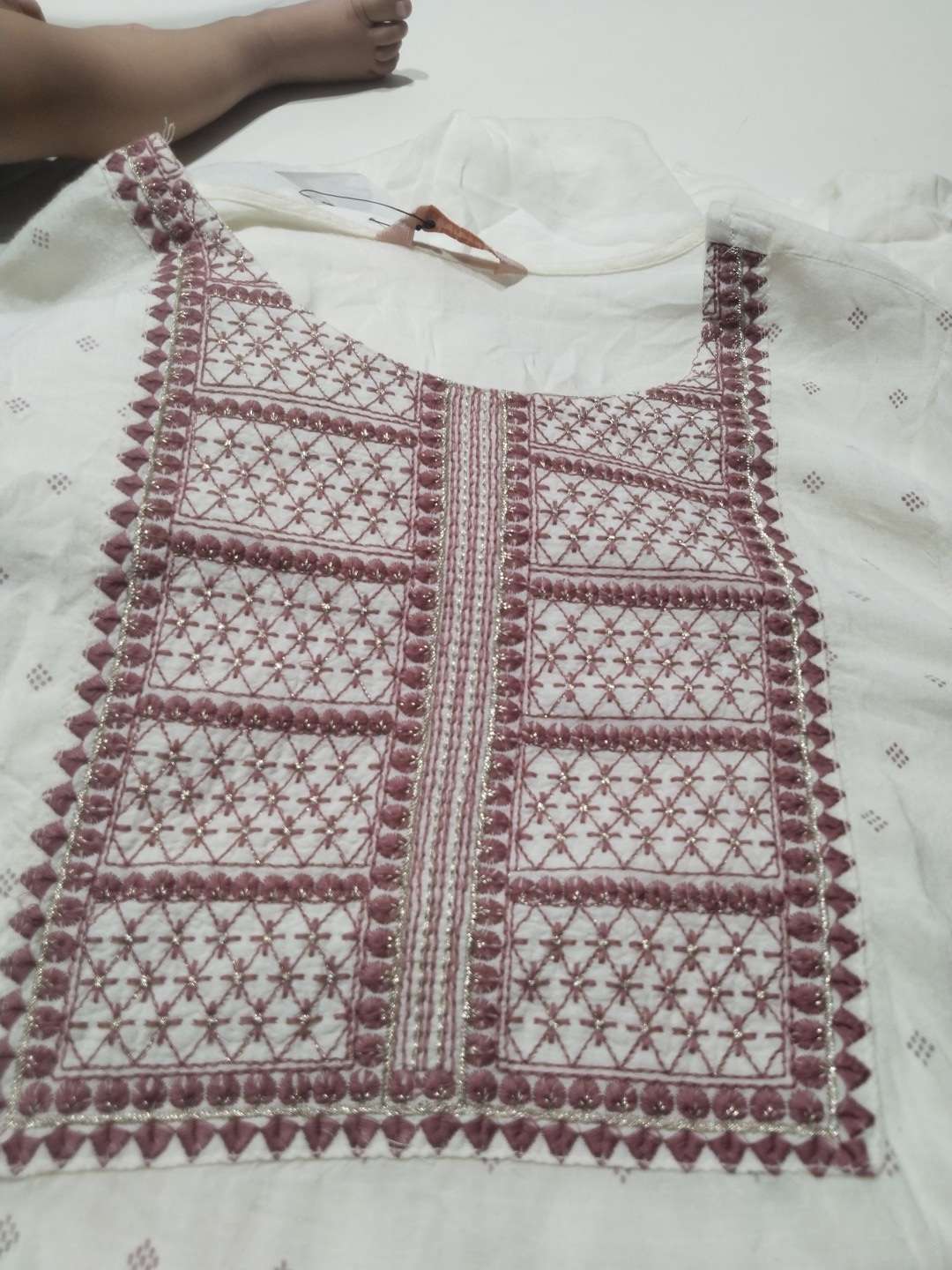 off white rayon kurta - 21795189 - Zoom Image - 0