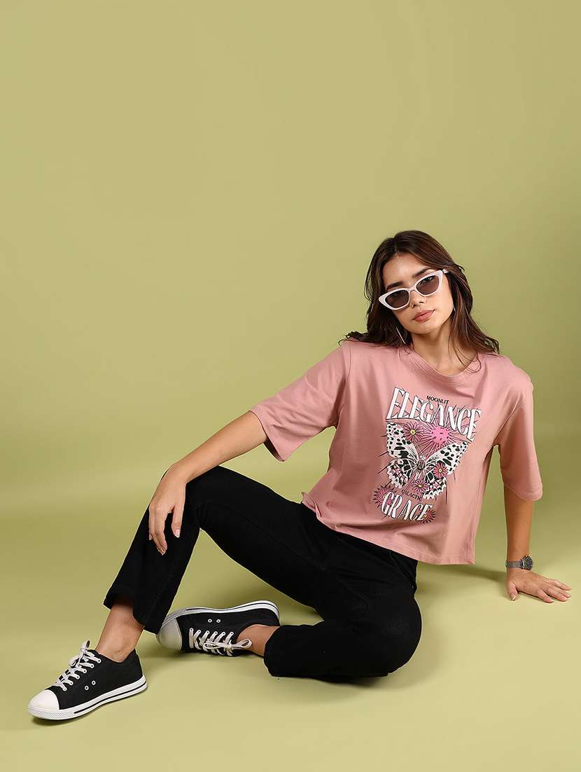 women printed short sleeves boxy t-shirt - 21795224 -  Standard Image - 5