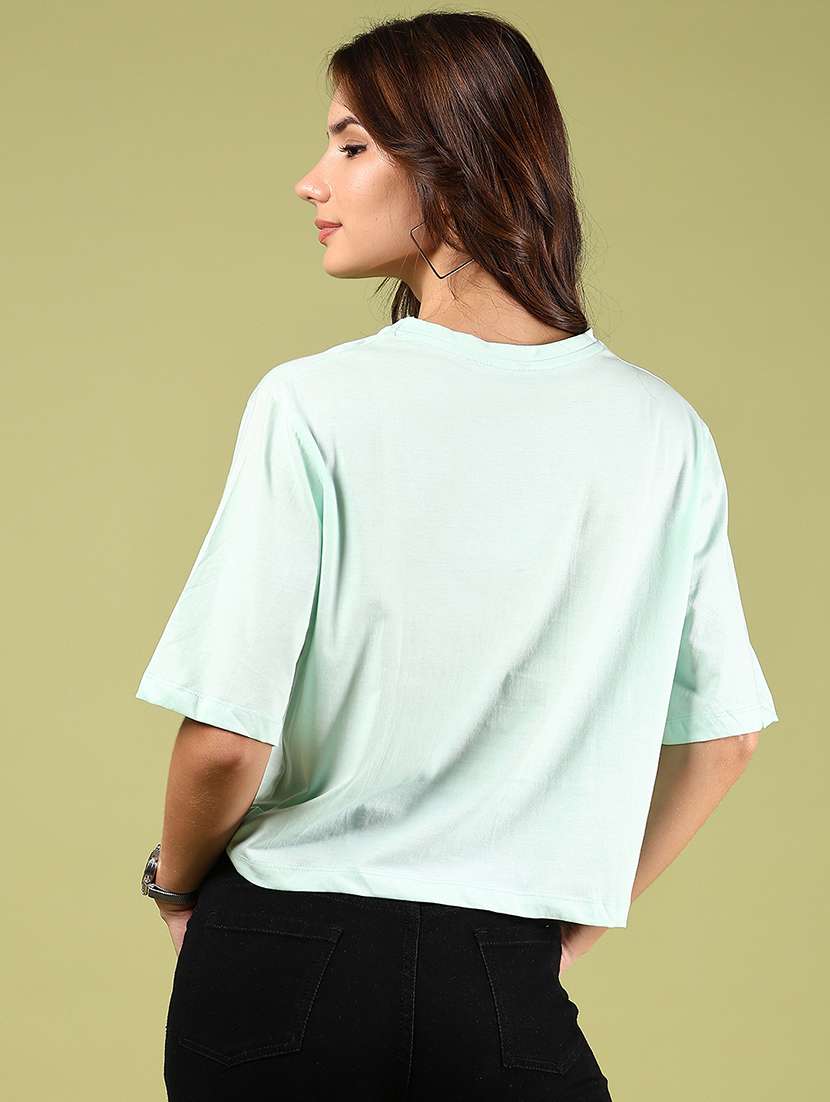 women printed short sleeves boxy t-shirt - 21795240 -  Standard Image - 3