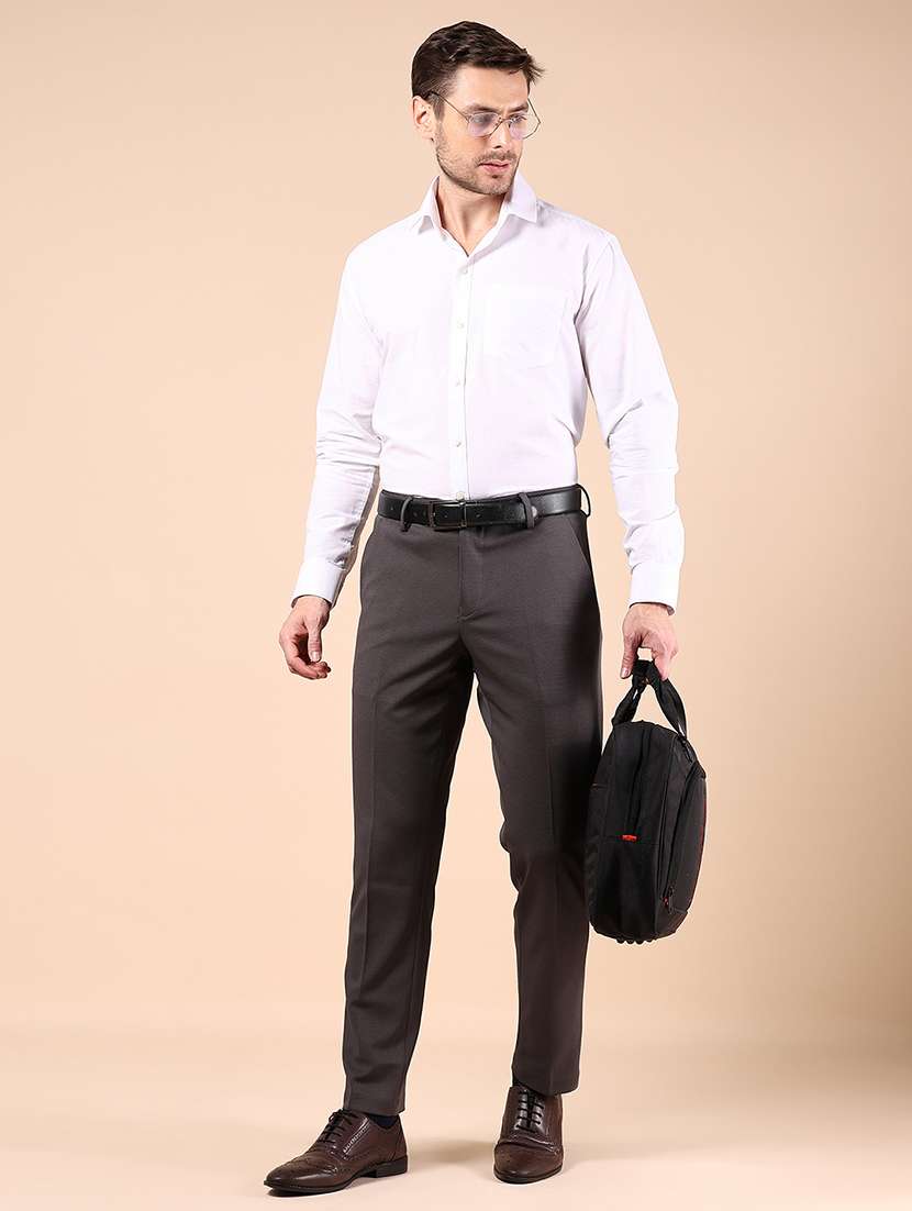 men solid long sleeve formal shirt - 21795276 -  Standard Image - 5