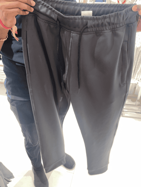 dark grey polyester pique track pant - 21795277 -  Standard Image - 0