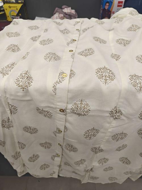 off white rayon kurta - 21795302 - Standard Image - 0