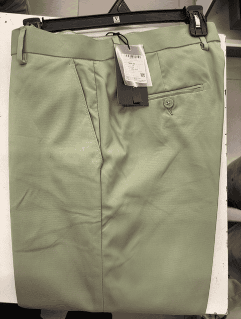 olive poly viscose formal trousers - 21795319 - Standard Image - 0