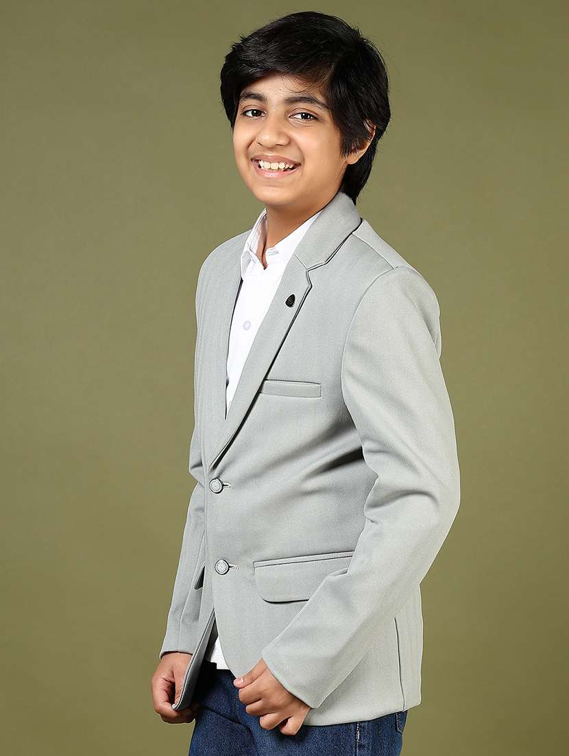 boys solid long sleeve blazer - 21795432 - Standard Image - 3