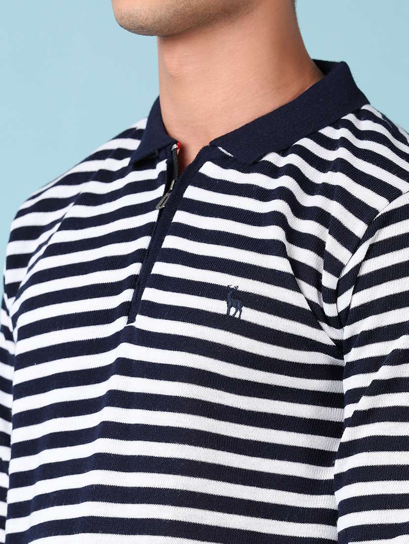 men striped long sleeve regular fit pullover - 21795463 -  Standard Image - 3