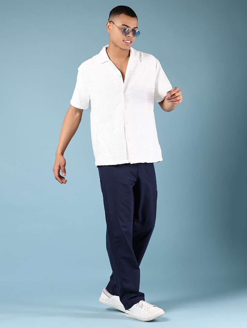 men self design cuban collar loose fit casual shirt - 21796150 -  Standard Image - 5