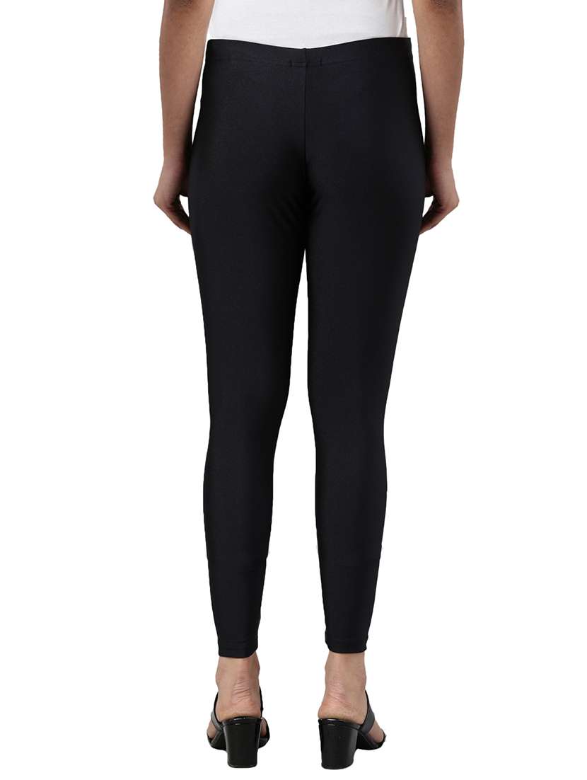 women solid ankle length leggings - 21796195 -  Standard Image - 3