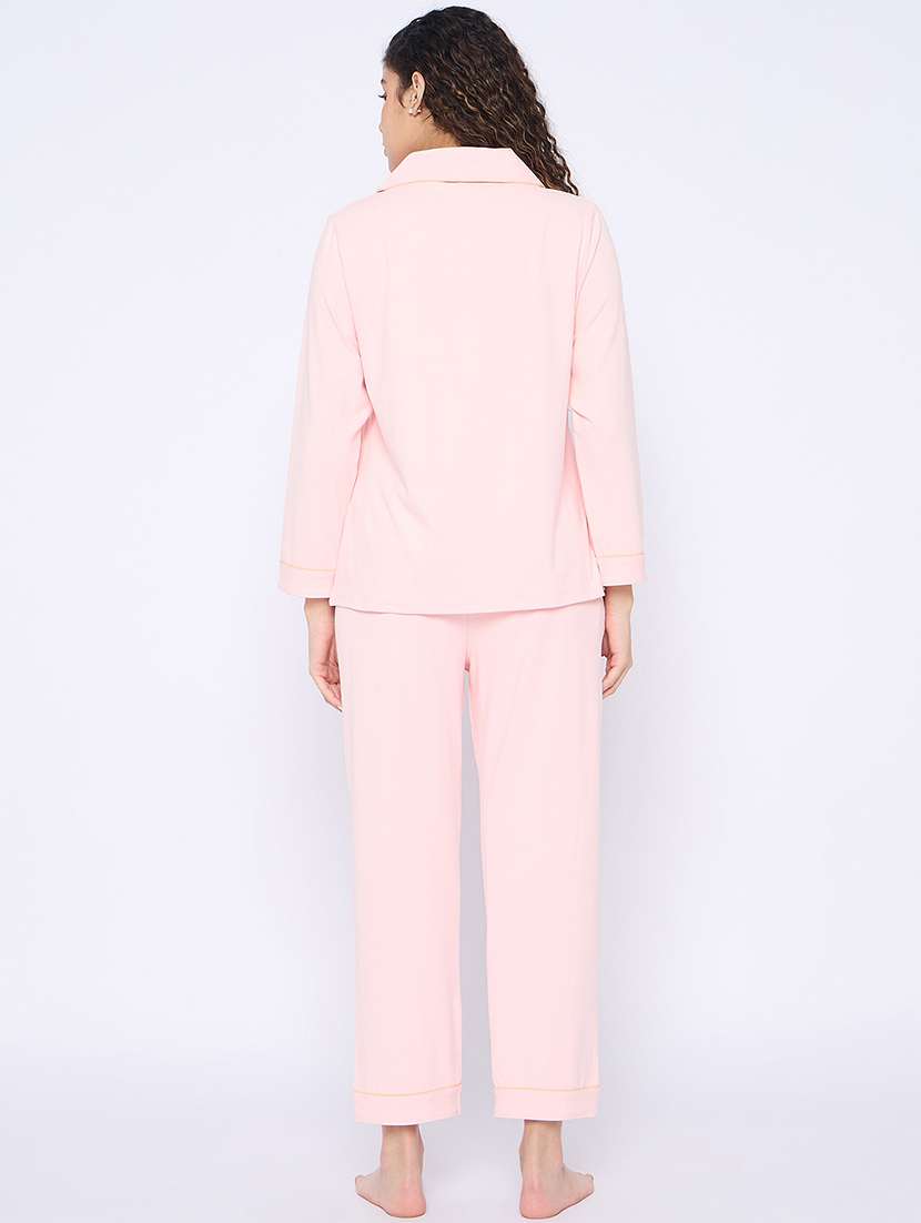 women printed long sleeves nightwear pyjama set - 21796521 -  Standard Image - 3