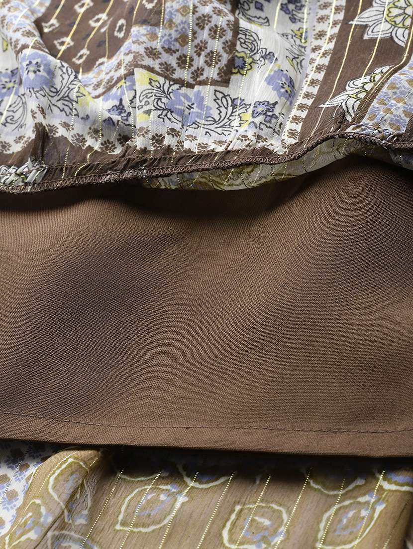 women printed shoulder strap sleeveless tiered dress - 21796771 -  Standard Image - 5