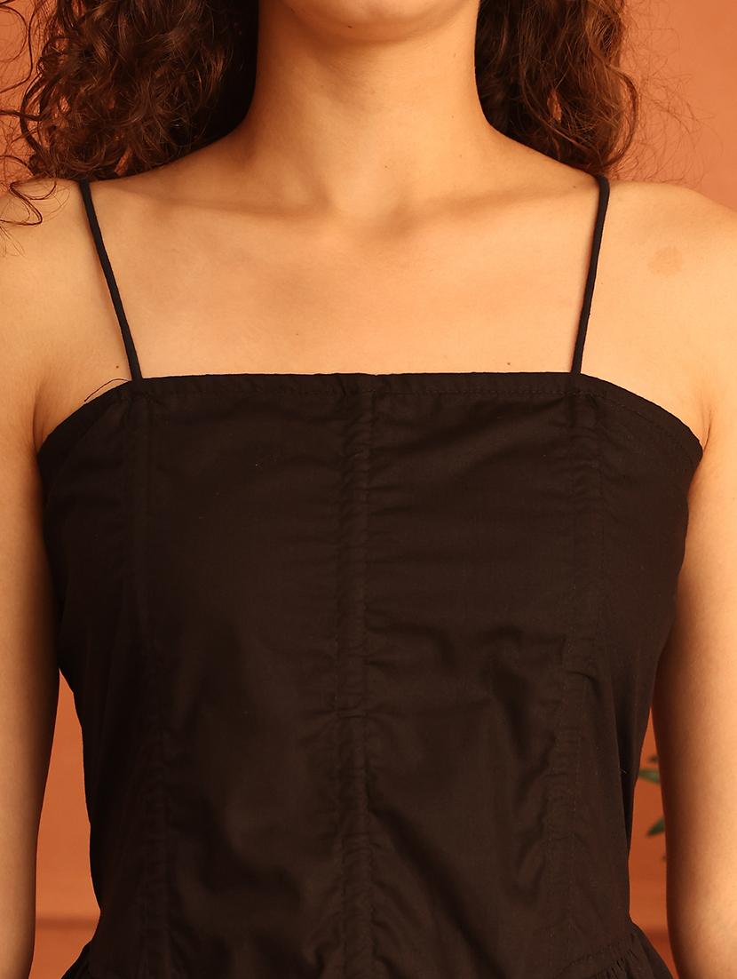 women shulder strap sleeveless fit & flare dress - 21796967 - Standard Image - 5