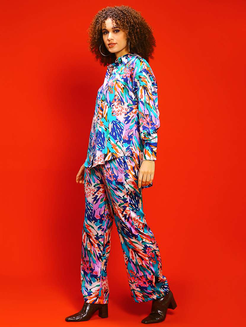 women printed shirt and trouser co-ord set - 21796999 -  Zoom Image - 0