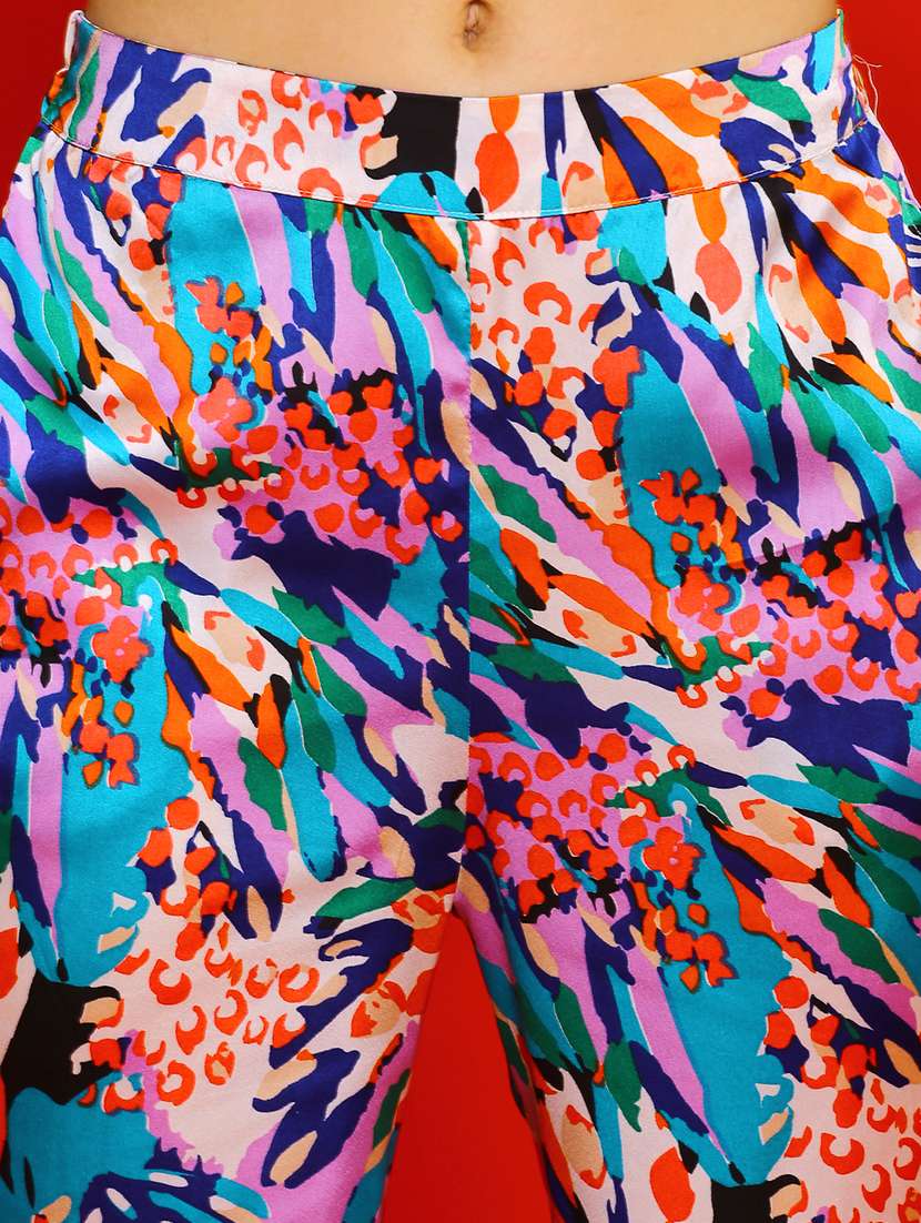 women printed shirt and trouser co-ord set - 21796999 - Standard Image - 5