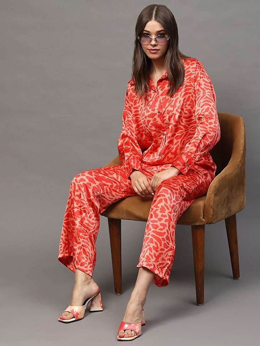 women printed shirt and trouser co-ord set - 21797000 -  Standard Image - 3