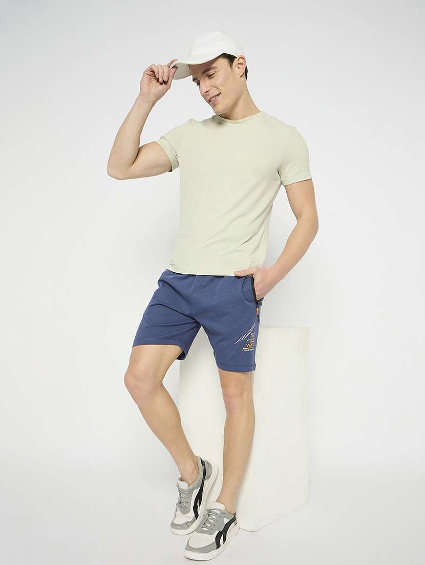 men solid mid rise regular fit short - 21797010 -  Standard Image - 5