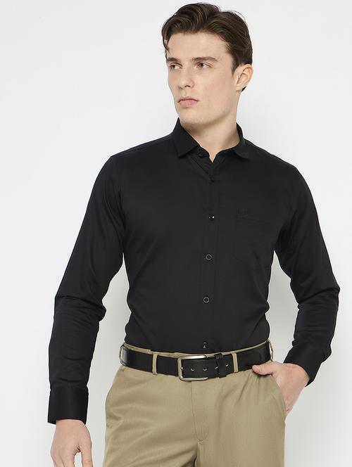 men solid colared long sleeeves formal shirt - 21797015 - Standard Image - 0