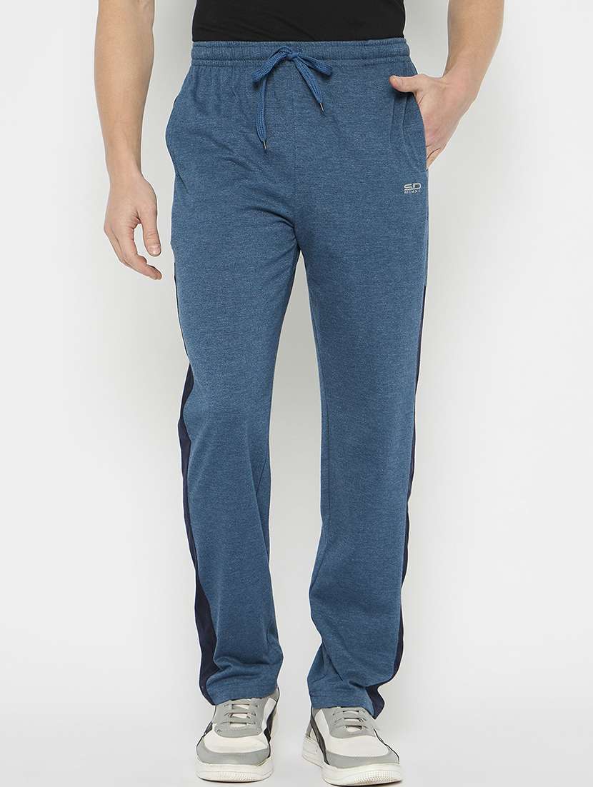 men tapered mid rise full length track pant