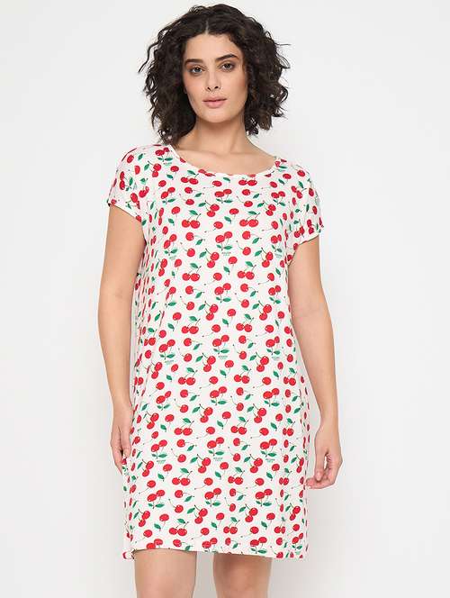 women printed short sleeves sleepshirt - 21797045 -  Standard Image - 0