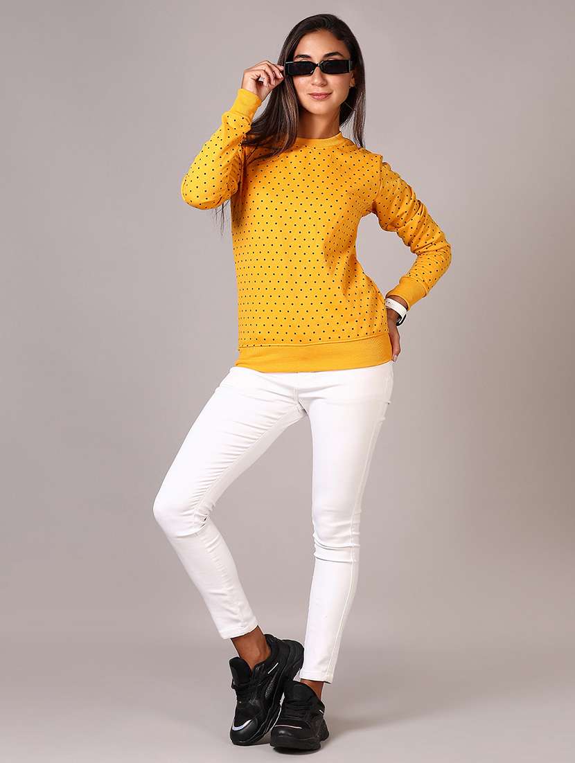 women polka dot long sleeve sweatshirt - 21798827 - Standard Image - 3