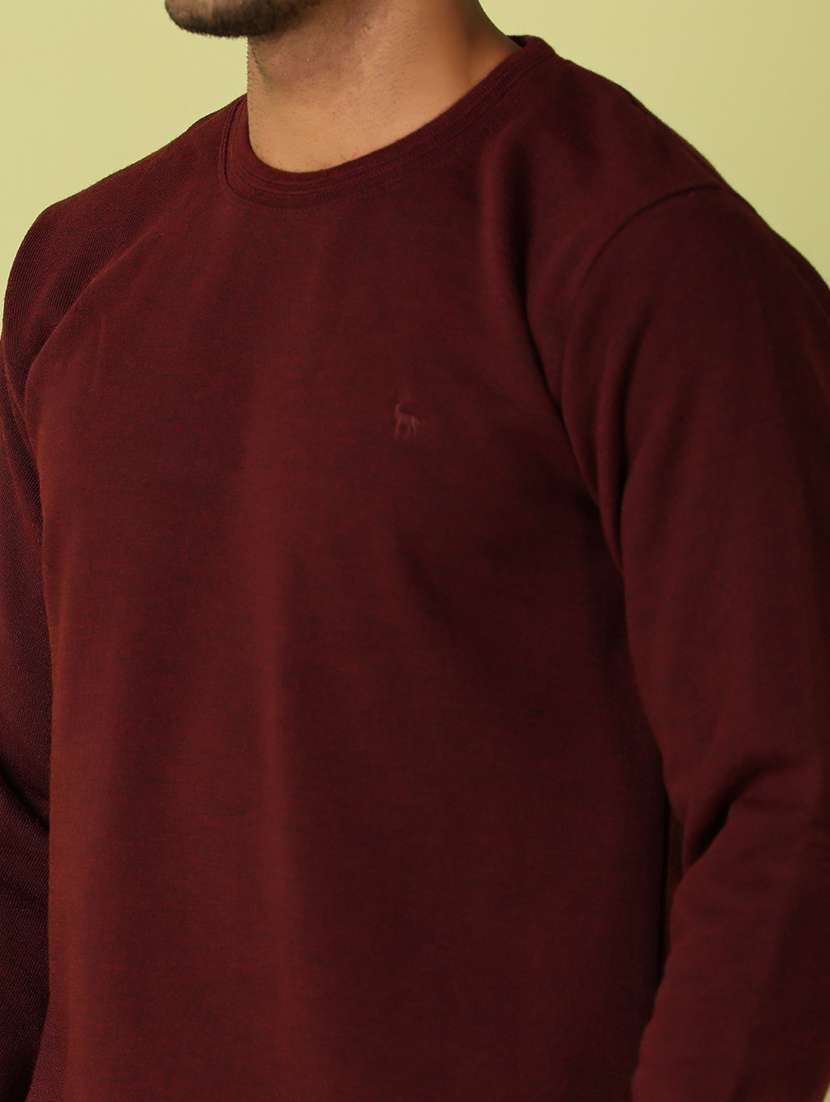 men solid long sleeve regular fit pullover - 21811493 -  Standard Image - 3