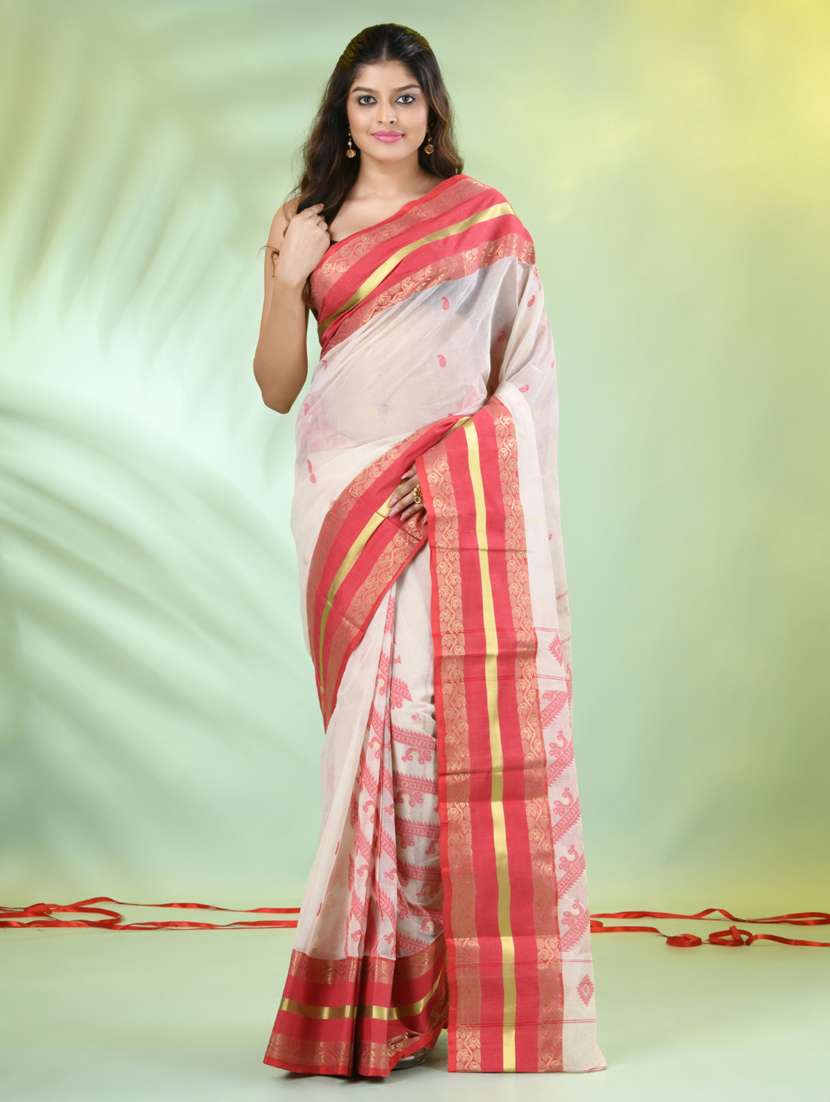 women self design handloom saree - 21839461 -  Zoom Image - 0