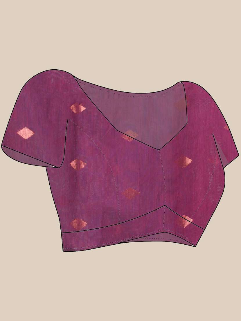 women self design zari weave handloom saree with blouse - 21839489 - Standard Image - 5