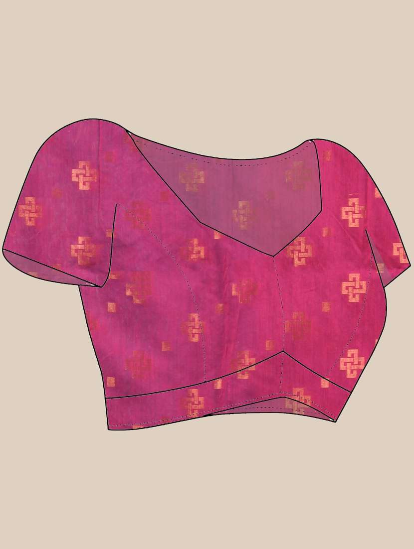 women self design zari weave handloom saree with blouse - 21839498 -  Standard Image - 5