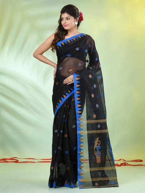 women black handloom saree - 21839505 - Standard Image - 0