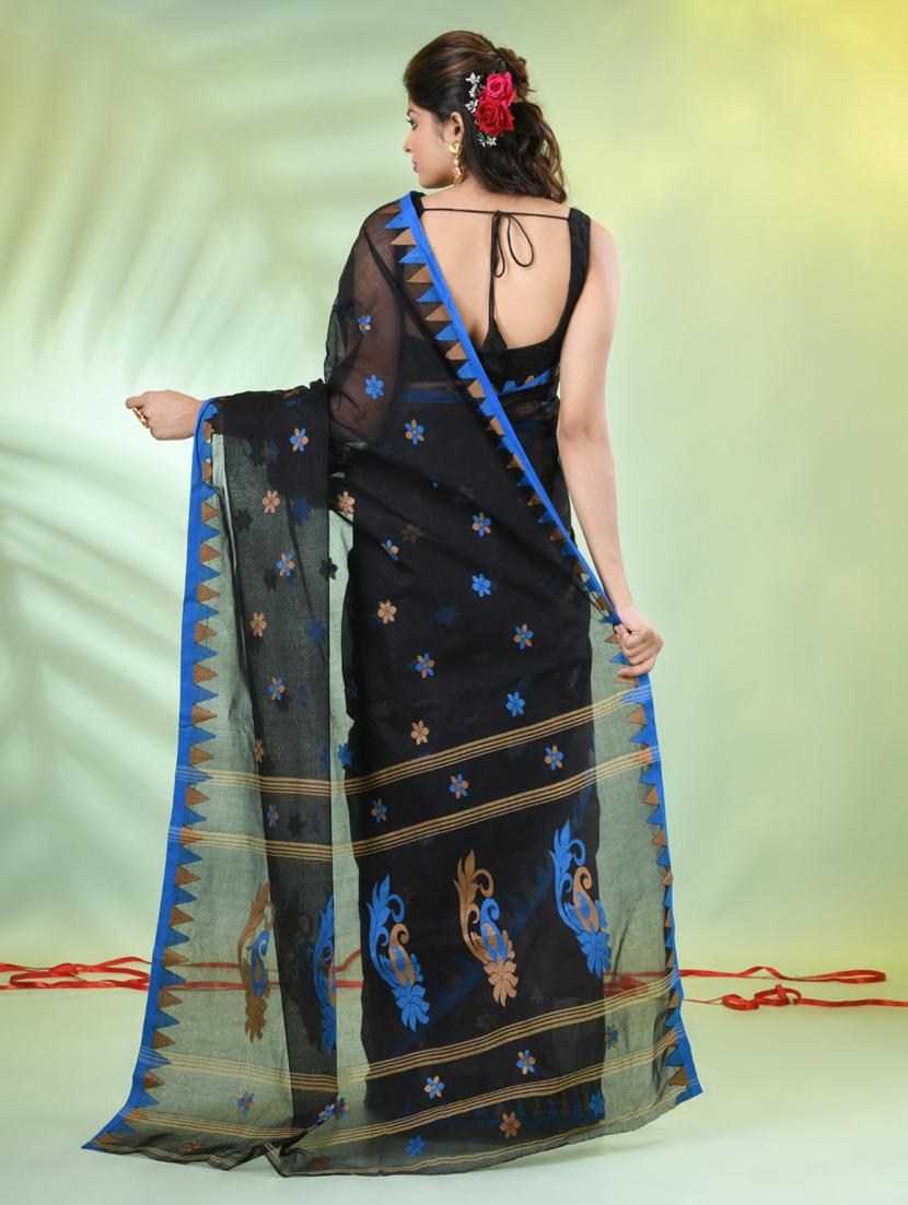 women black handloom saree - 21839505 - Standard Image - 3