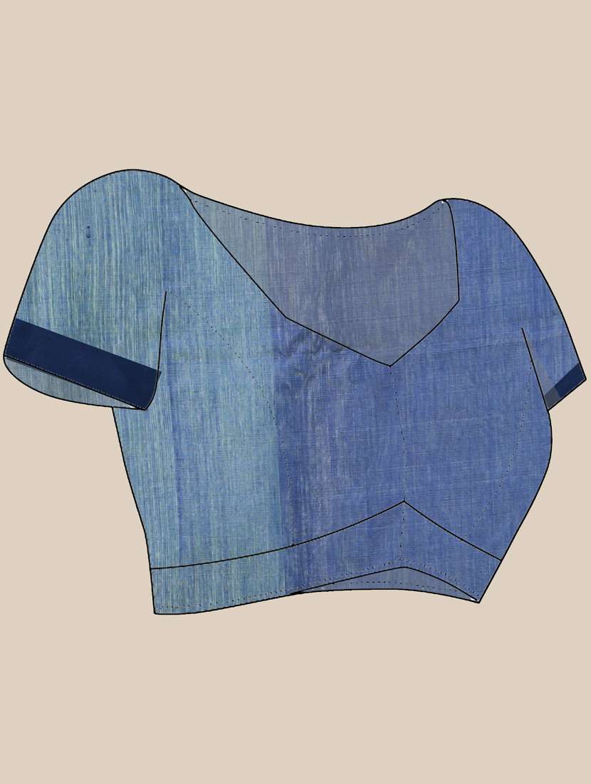 women green handloom saree with blouse - 21839526 -  Standard Image - 5