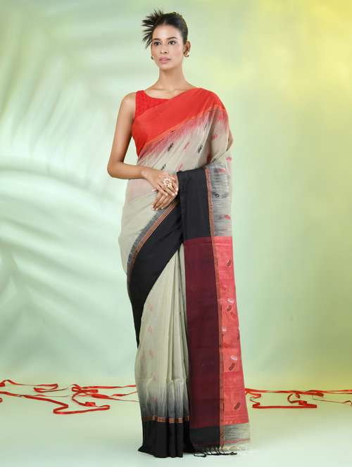 women self design handloom saree with blouse - 21839527 -  Standard Image - 0