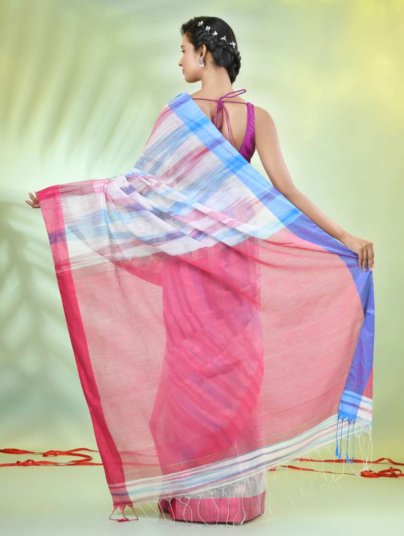 women self design handloom saree with blouse - 21839540 -  Standard Image - 3