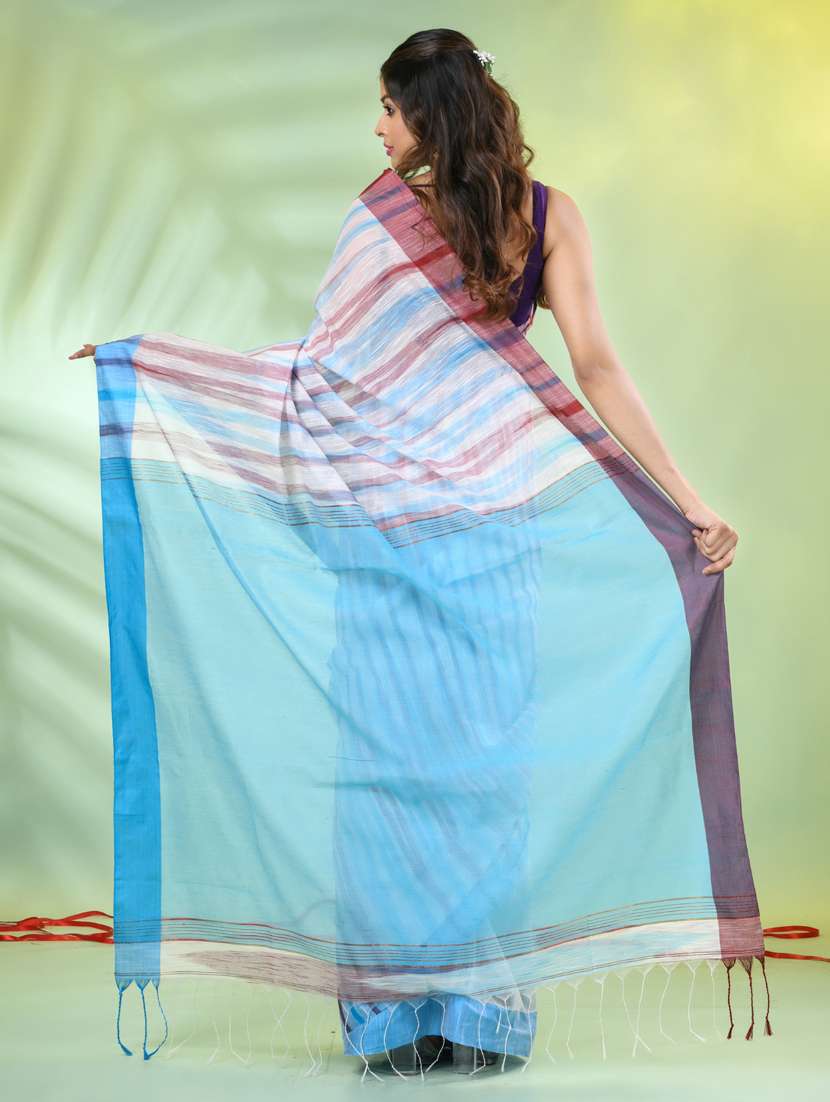women self design handloom saree with blouse - 21839543 -  Standard Image - 3