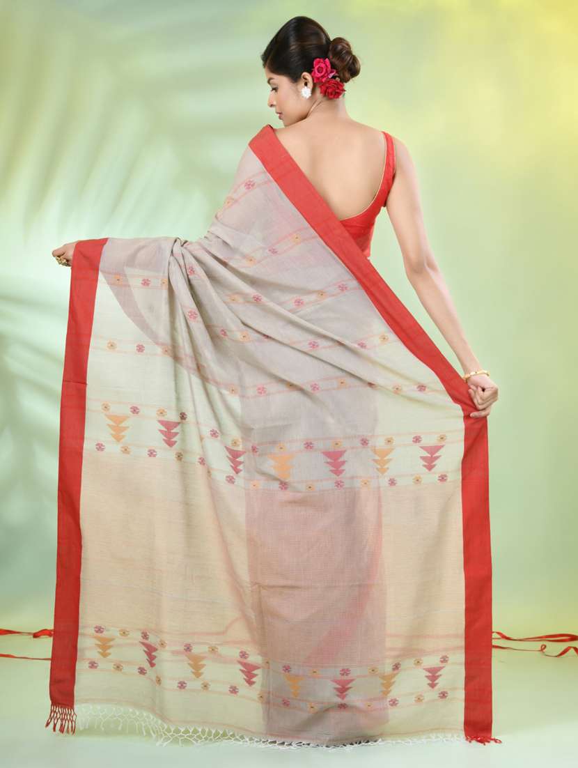 women self design handloom saree with blouse - 21839544 -  Standard Image - 3