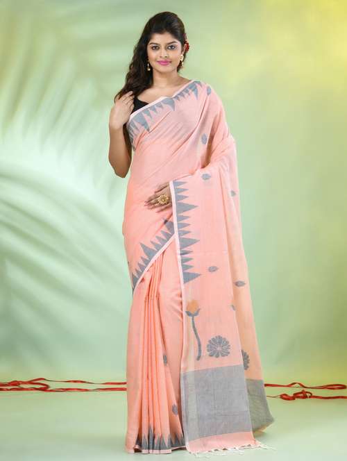 women self design handloom saree with blouse - 21839549 -  Standard Image - 0