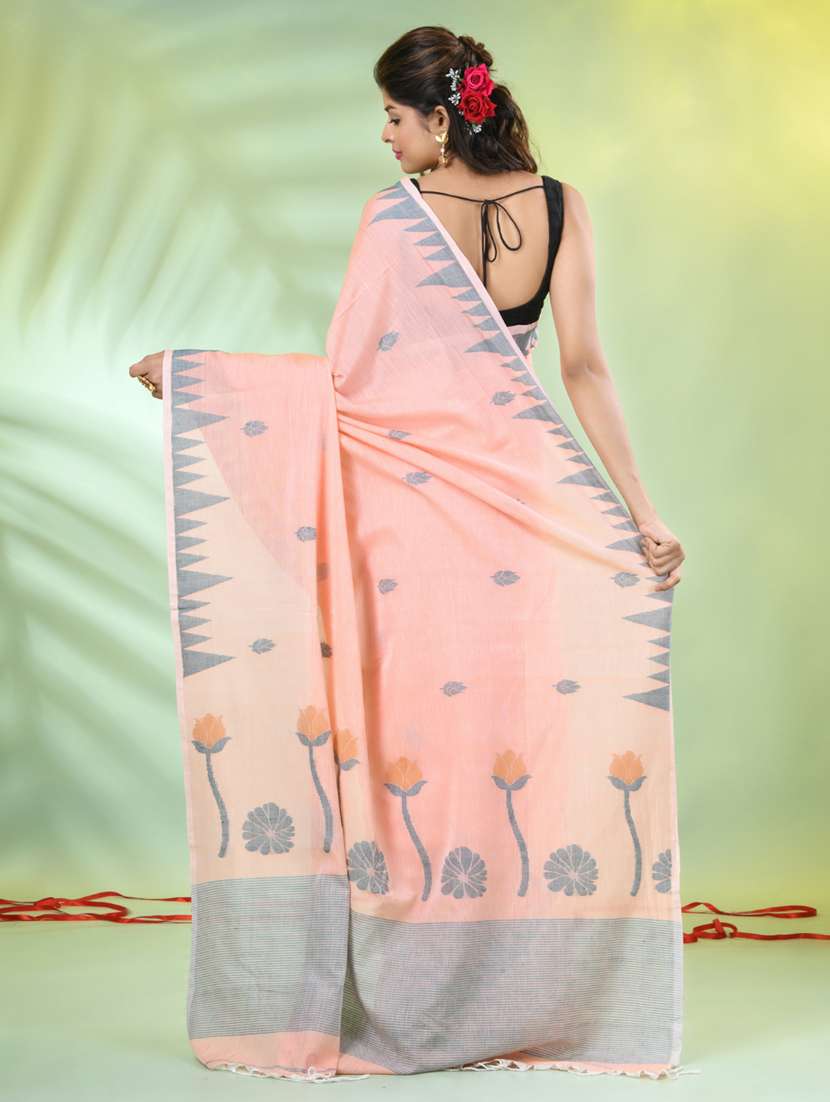 women self design handloom saree with blouse - 21839549 -  Standard Image - 3