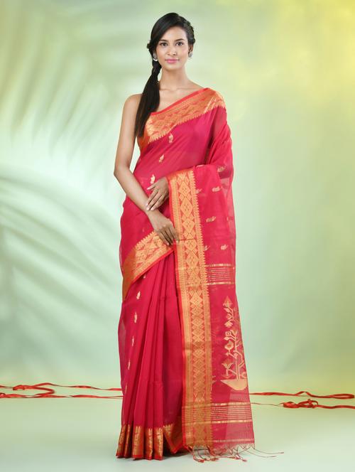 women self design handloom saree with blouse - 21839555 - Standard Image - 0
