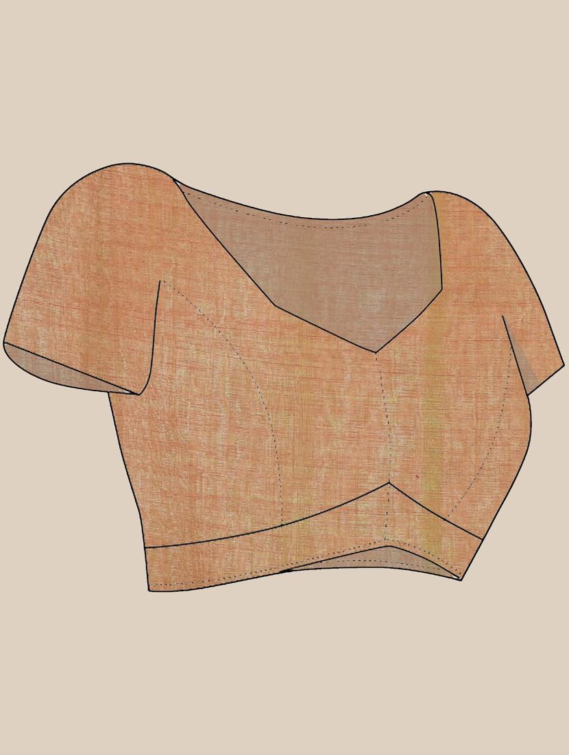 women brown handloom saree with blouse - 21839582 - Standard Image - 5