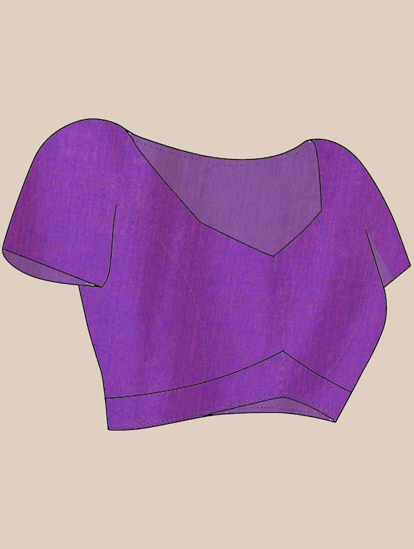 women purple embroidered saree with blouse - 21839595 -  Standard Image - 5