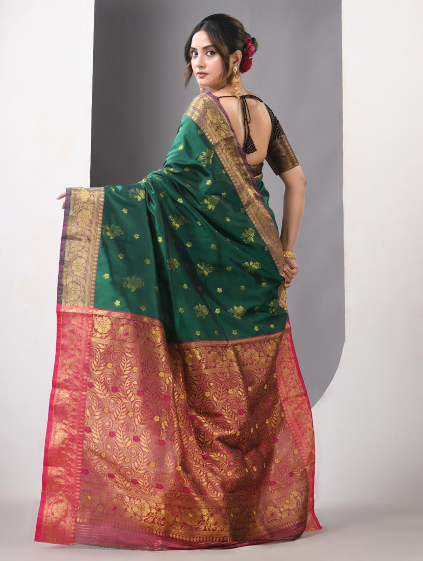 women self design bordered saree with blouse - 21839604 - Standard Image - 3