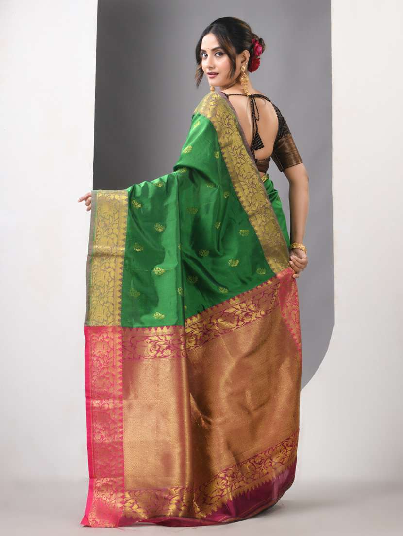 women self design bordered saree with blouse - 21839606 -  Standard Image - 3