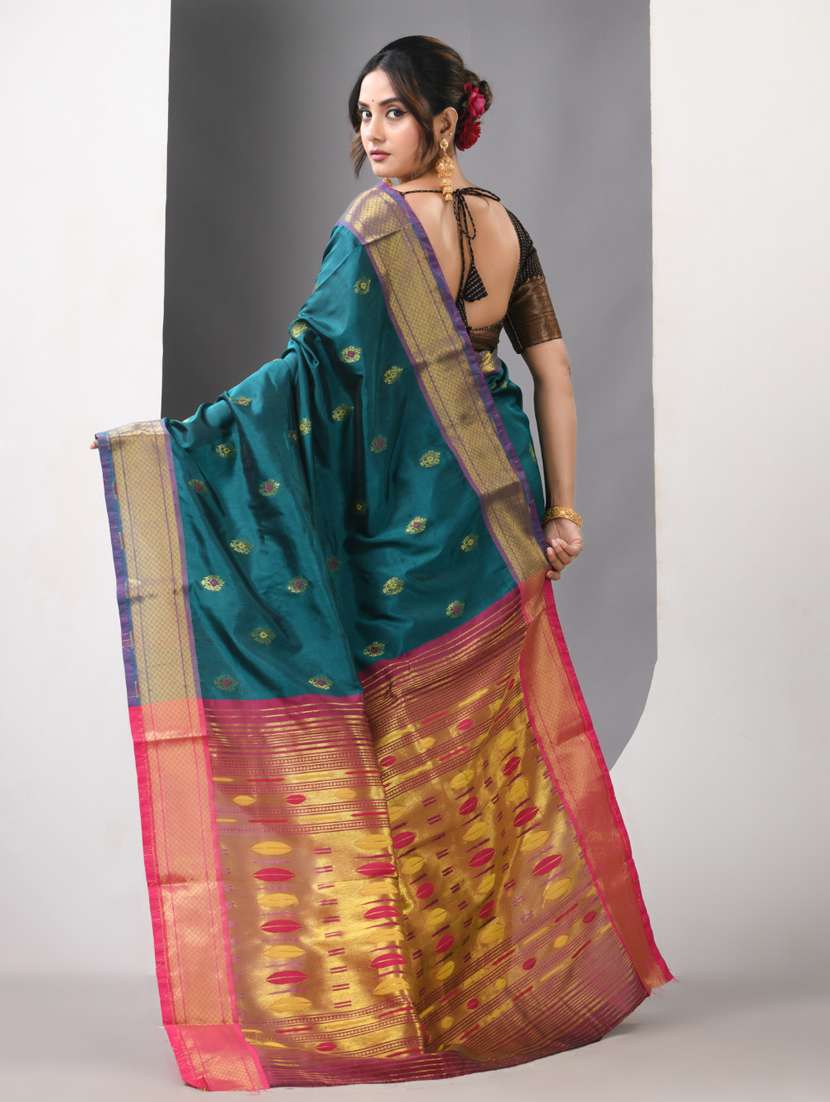 women self design paithani saree with blouse - 21839620 -  Standard Image - 3