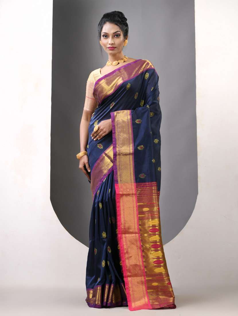 women self design paithani saree with blouse