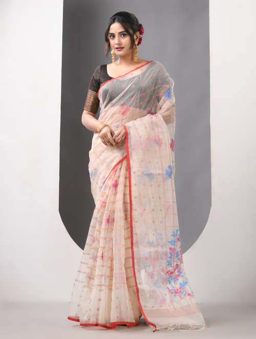 women self design handloom saree with blouse - 21839626 - Standard Image - 0