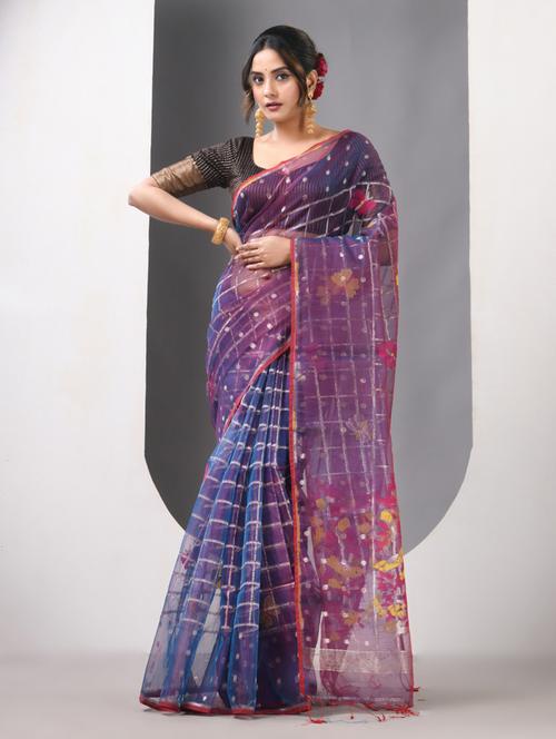 women self design handloom saree with blouse - 21839632 -  Standard Image - 0