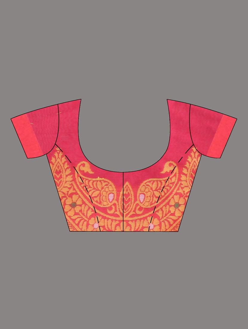 women self design handloom saree with blouse - 21839635 - Standard Image - 5