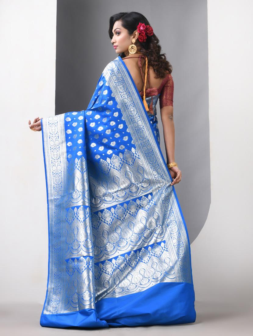 women self design banarasi saree with blouse - 21839649 - Standard Image - 3