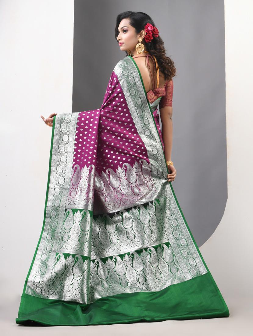 women self design banarasi saree with blouse - 21839656 - Standard Image - 3